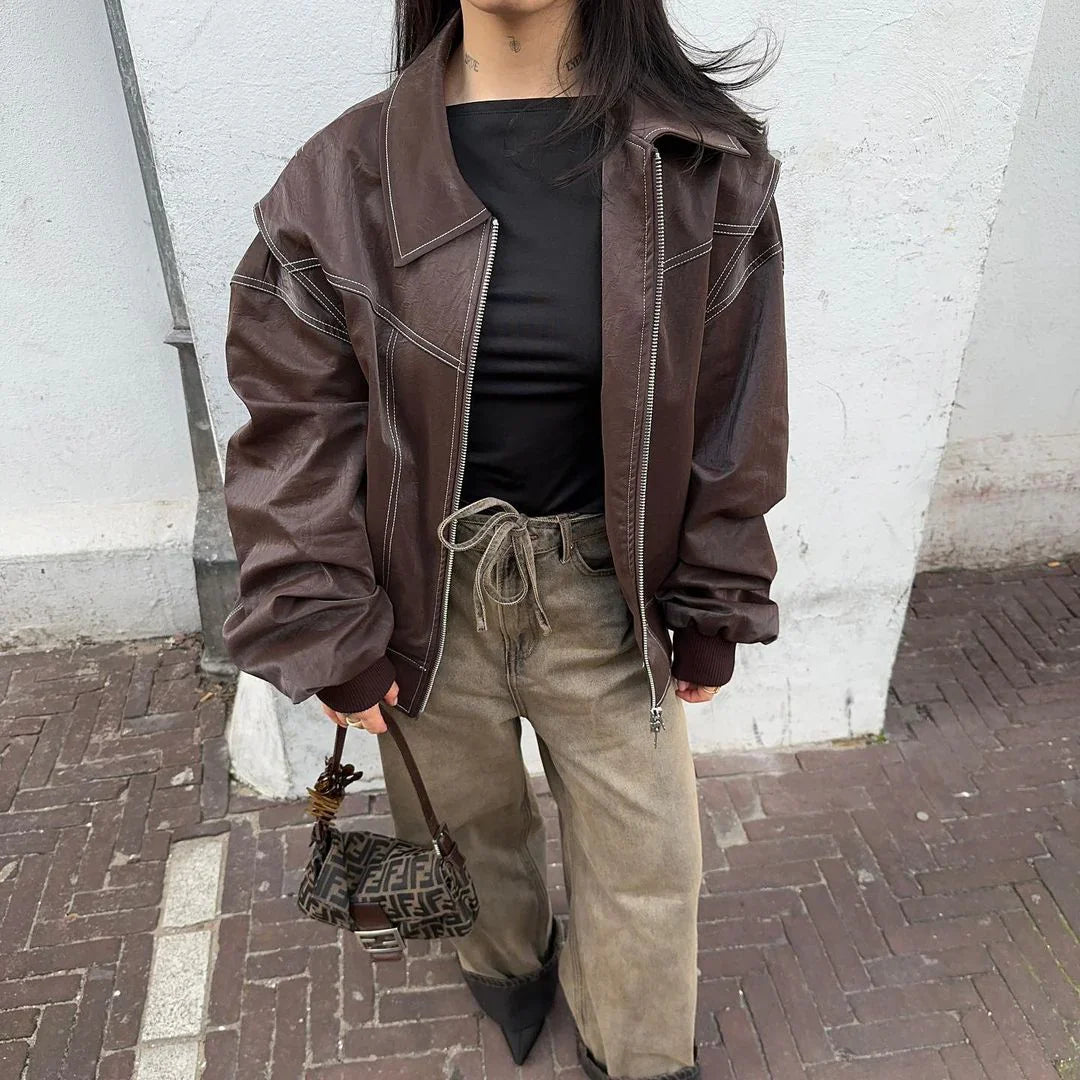SOPHIA | Oversized Contrast Jacket