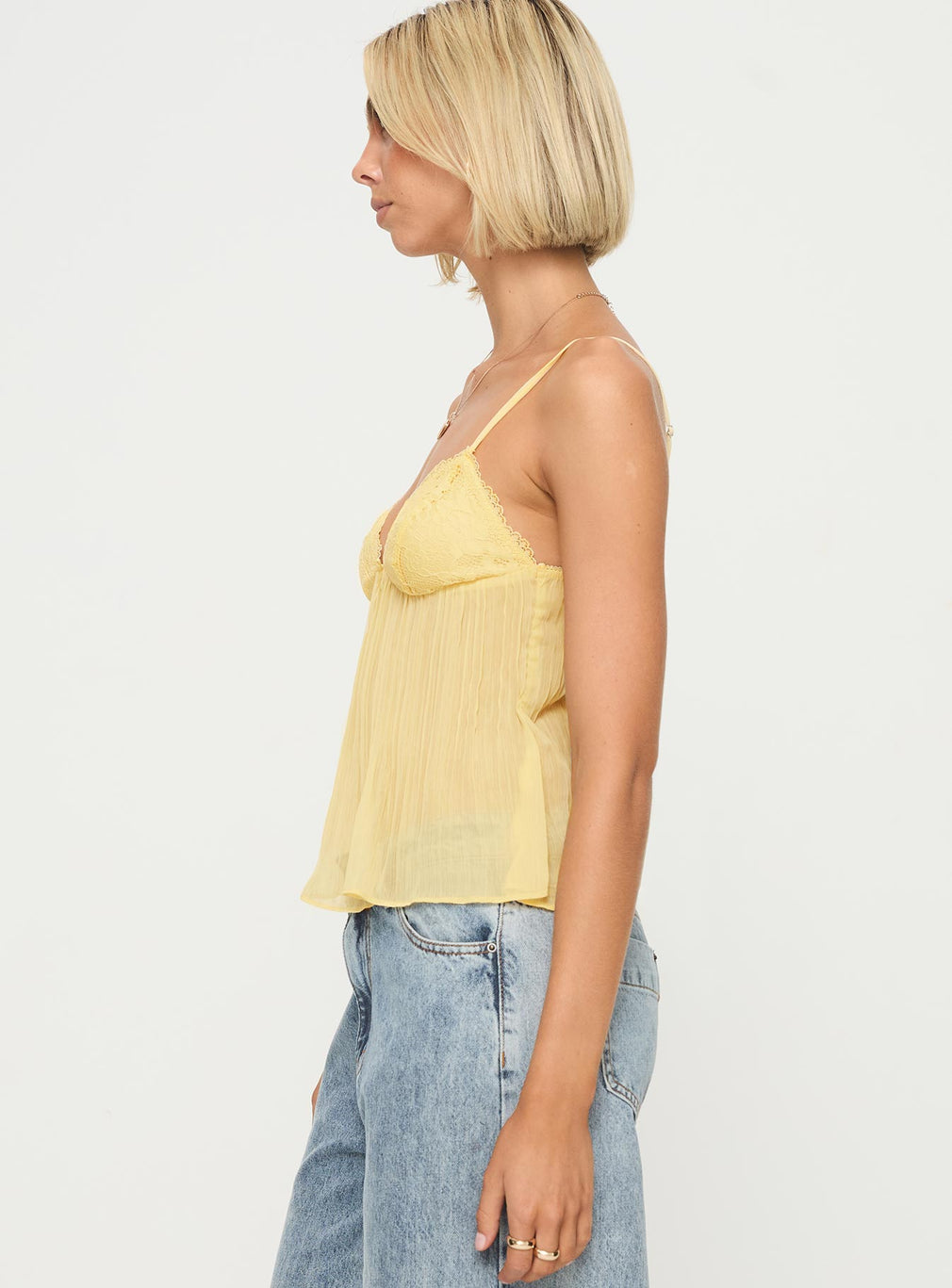 SOPHIA | Lace Pleated Top