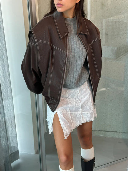 SOPHIA | Oversized Contrast Jacket